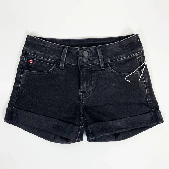 NEW Hudson Jeans Shorts Womens Size 25 Black Ruby Drama Club Cuffed NWT